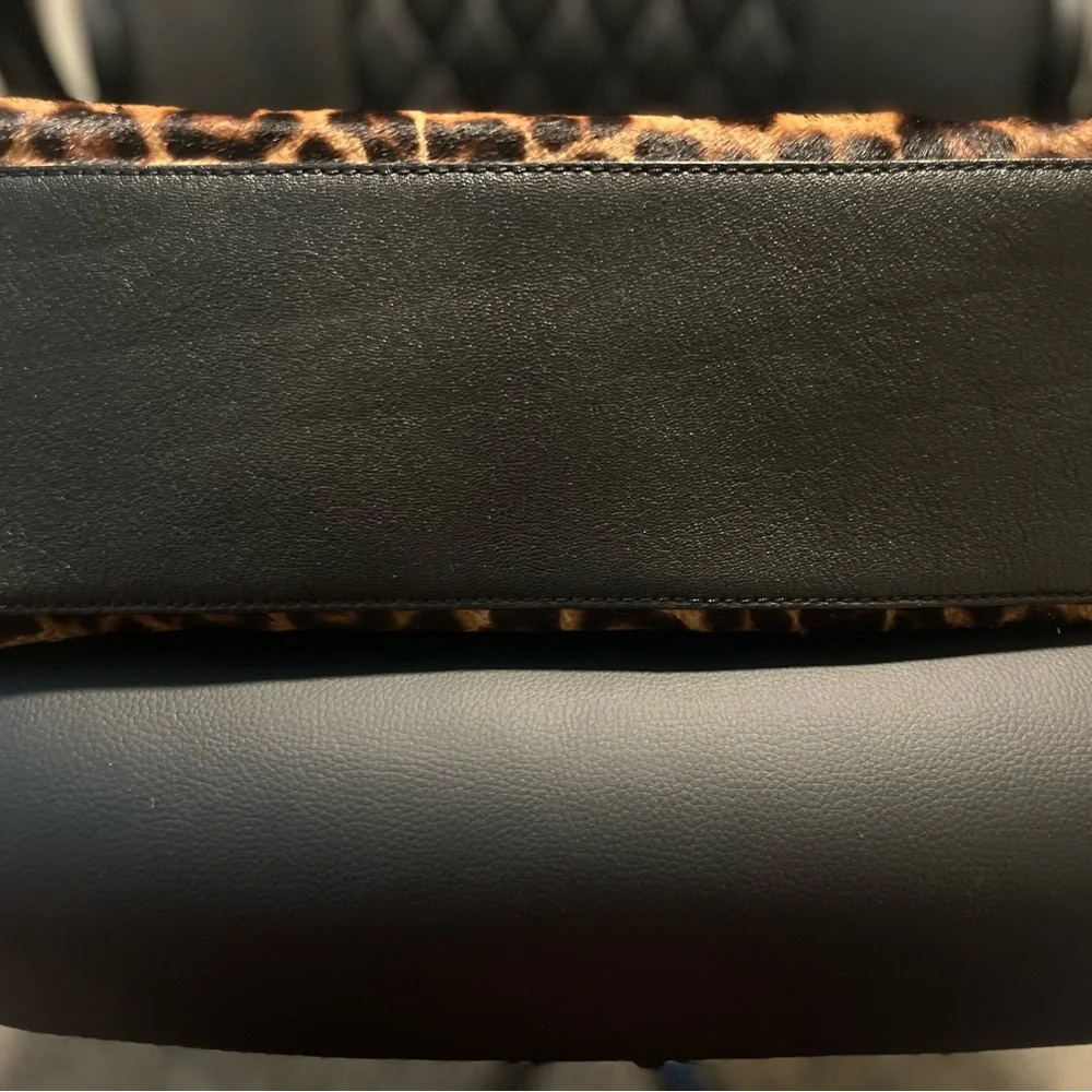 Michael Kors Leopard Print Shoulder Bag with Black and Gold Accents - Picture 5 of 5